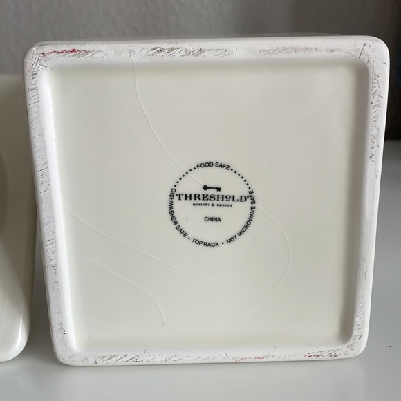 THRESHOLD China All White Square Jar With Cardinal Lid - Picture 9 of 15